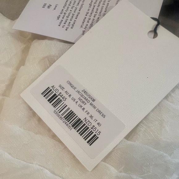 Aje Cinque Jacquard Mini Dress. US size 4. NWT. - Picture 8 of 9